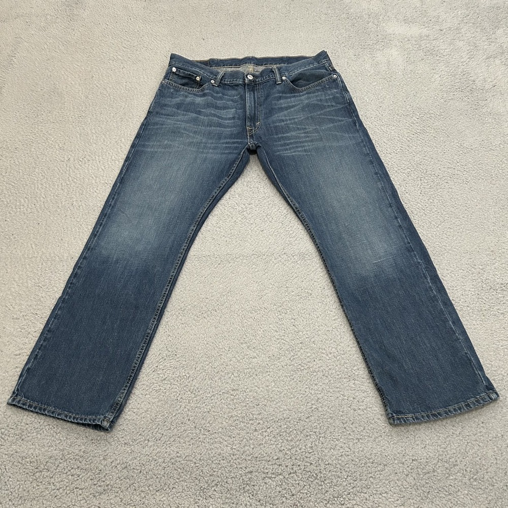 Levis Jeans Mens 38x30 Blue Denim 514 Straight American Medium Wash Cotton Adult